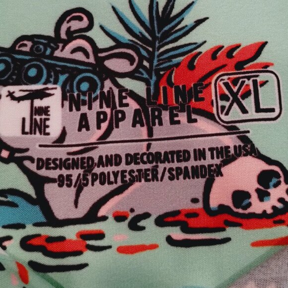 Nine Line x Sheepdog Response Hippo Hawaiian Shirt Size XL - Picture 8 of 8